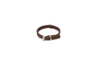 Beeztees buffalo - halsband hond - leer - bruin - 27 cm x 10 mm - thumbnail