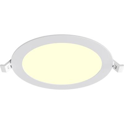 LED Downlight Inbouwspot Dimbaar - Brinton Thin - 12W 1120lm 120° Bundelhoek - Warm Wit 3000K - IP40 - Rond - Wit - Ø170mm Buitenmaat - Ø150mm Zaagmaat