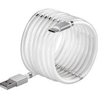 Renkforce USB-kabel USB 2.0 USB-A stekker, USB-C stekker 1.00 m Wit Vergulde steekcontacten TO-6899484 - thumbnail