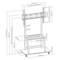 TV houder Ewent EW1544 100" 150 kg - thumbnail