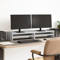 VidaXL Monitorstandaard 100x24x16 cm bewerkt hout grijs sonoma eiken - thumbnail