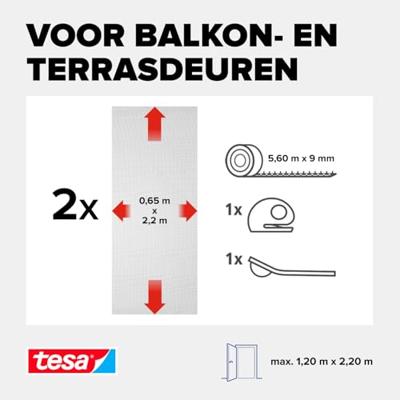 tesa COMFORT 55389-00021-00 Vliegenhor voor deur (b x h) 1200 mm x 2200 mm Antraciet 1 stuk(s) - thumbnail