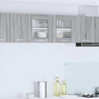 Hangkast Riga Grijs Sonoma en Wit 80 x 31 x 40 cm Bewerkt hout - thumbnail