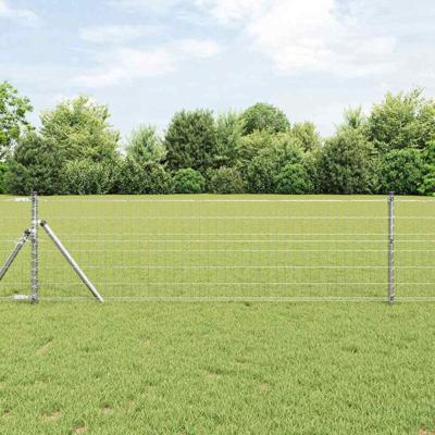 VidaXL Hek met paal zilver 0,4 x 25 m staal en pvc