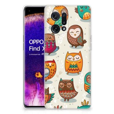 OPPO Find X5 | TPU Hoesje | Vrolijke Uilen