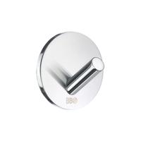 Haak Smedbo Xtra Design Mini 4 Stuks Rond Zelfklevend Chroom Smedbo - thumbnail