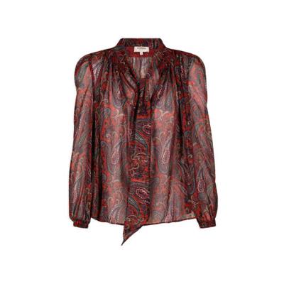 Morgan blouse met all over print en glitters rood Morgan blouse met all over print en glitters rood