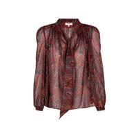 Morgan blouse met all over print en glitters rood - thumbnail