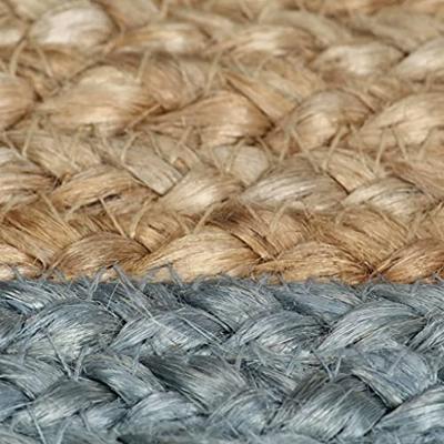 VidaXL Vloerkleed handgemaakt met olijfgroene rand 150 cm jute