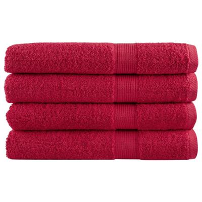VidaXL Saunadoeken solund 4 st 600 g/m² 80x200 cm rood VidaXL Saunadoeken solund 4 st 600 g/m² 80x200 cm rood