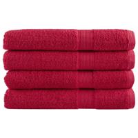 VidaXL Saunadoeken solund 4 st 600 g/m² 80x200 cm rood - thumbnail