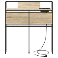 Opberghoofdbord met hoofdeinde met opslag Sonoma eiken 80 cm Bewerkt hout - thumbnail