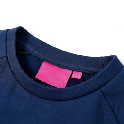 Kindertrui met kat van pailletten 92 marineblauw