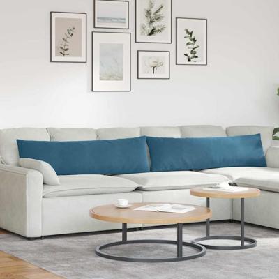 VidaXL Sofa kussens 2 stuks blauw 145 x 40 cm cordstof