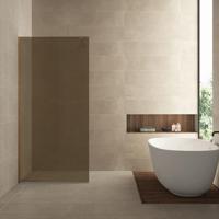 Wiesbaden Slim Inloopdouche 100x200cm - Nano Coating Vintage Brons Glas - thumbnail