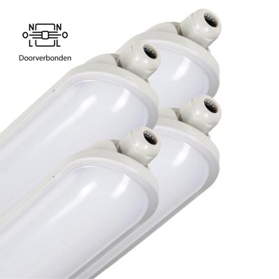 4 PACK -LED's Light Pro TL armatuur compleet 60 cm - Koppelbaar - IP65 Waterdicht - 2400 lm - 15W - 160lm/w
