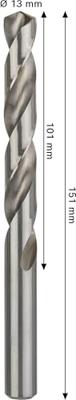 Bosch Accessoires PRO Metal HSS-G Metaalboor | 13x101x151 mm - 2608577666
