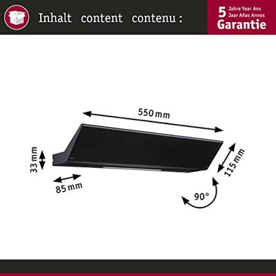 Paulmann Ranva 79505 Wandlamp 13 W LED Zwart (mat)