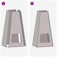 Vuurkorf Zwart 50 x 35 x 100 cm Koudgewalst staal - thumbnail