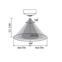 Microwave Bewegingssensor Opbouw Wit - IP20 - Max 1200 Watt - thumbnail