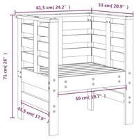 Tuinstoelen 2 st 61,5x53x71 cm massief grenenhout grijs - thumbnail