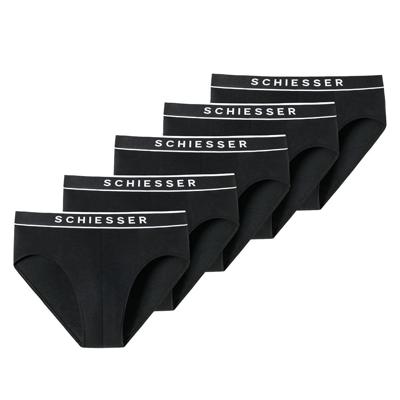 Schiesser Rio slips 95-5 zwart 5-Pack