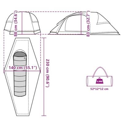VidaXL Koepeltent 1-persoons waterdicht blauw