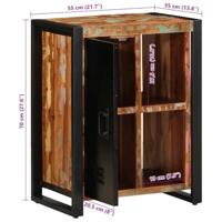 Dressoir 55x35x70 cm massief gerecycled hout meerkleurig - thumbnail