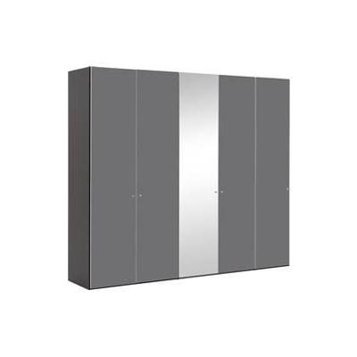 Goossens Kledingkast Easy Storage Ddk, Kledingkast 253 cm breed, 220 cm hoog, 4x glas draaideur en 1x spiegel draaideur midden Goossens Kledingkast Easy Storage Ddk, Kledingkast 253 cm breed, 220 cm hoog, 4x glas draaideur en 1x spiegel draaideur midden