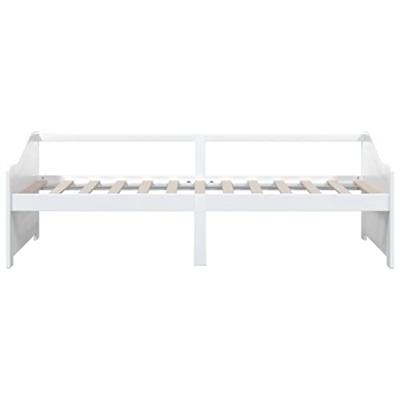 Bedbank 3-zits massief grenenhout 90x200 cm wit Bedbank 3-zits massief grenenhout 90x200 cm wit
