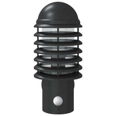 VidaXL Buitenwandlamp met sensor roestvrij staal zwart