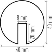 Durable 1126130 Kantenbeveiliging Zwart, Geel (Ø x h) 40 mm x 40 mm - thumbnail