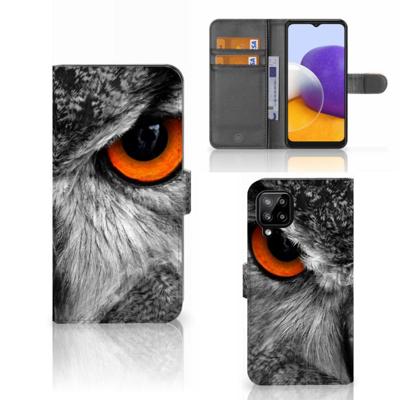 Samsung Galaxy A22 4G | M22 | Telefoonhoesje | Met pasjeshouder | Uil