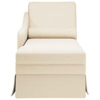 Chaise longue met bolster en rechterarmleuning linnen - thumbnail