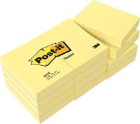 Post-It Notes, 100 vel, ft 38 x 51 mm, geel, pak van 12 blokken - thumbnail