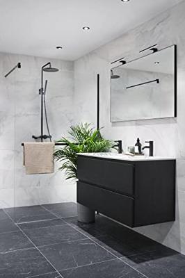 Saqu Letto spiegelverlichting LED inclusief trafo 30cm Zwart Saqu Letto spiegelverlichting LED inclusief trafo 30cm Zwart