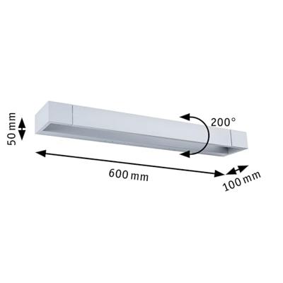 Paulmann Lucille 71207 Wandlamp voor badkamer 17 W Warmwit Aluminium (mat)