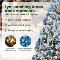 Kunstkerstboom met 300 LED Wit 180 cm PVC en Staal en Kunststof - thumbnail