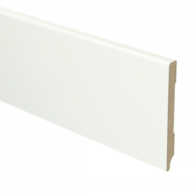 MDF Moderne plint 90x9 voorgelakt RAL9016 - lengte 240cm