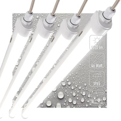 4 PACK - LED&apos;s Light TL armatuur met Strip - Koppelbaar - 46W 150cm 5520lm 4000K