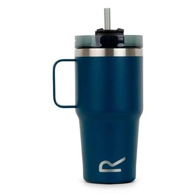 Beker met Rietje Regatta Thermo Insulated Mug Donkerblauw 600 ml Roestvrij staal