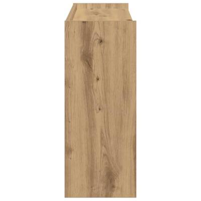 VidaXL Schoenenrek 80x25x62 cm bewerkt hout artisanaal eikenkleur VidaXL Schoenenrek 80x25x62 cm bewerkt hout artisanaal eikenkleur
