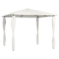 Prieel met paalhoezen 160 g/m 3x3x2,6 m crmekleurig - thumbnail