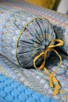 Pip Studio Pip Studio Ashanti Roll Cushion - Blauw 22x70 cm - thumbnail