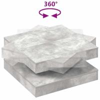 Salontafel 360 graden draaibaar 70x70x34,5 cm betongrijs - thumbnail