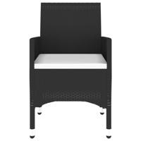 3-delige Tuinset poly rattan zwart - thumbnail