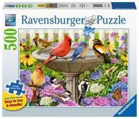 Ravensburger XXL Puzzel Bij het Vogelbadje 500 Stukjes - thumbnail