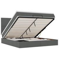 Ottoman bed met matras 180x200cm stof donkergrijs - thumbnail