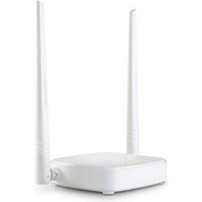 Tenda N301 WLAN-router voor aansluiting op de kabel-/DSL of glasvezelmodem (300 Mbit/s via WLAN, 3x LAN-poorten, WPS, voor 4K/HD Videostreaming & online games), wit