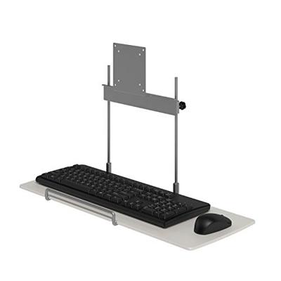 Dataflex 51.582 toetsenbord- en muishouder, metaal, zilver, 59,6 x 23,0 x 0,6 cm